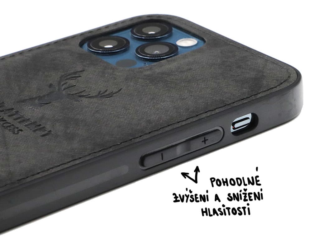 Designový obal na iPhone 12 (Pro) - Černý - 8